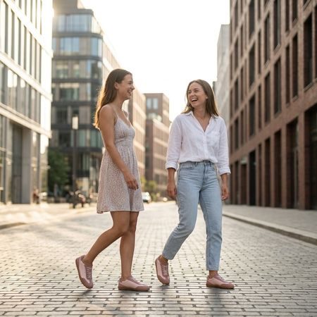 Ženske barefoot superge GROUNDIES® Panama Soft rožnate