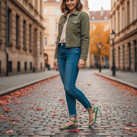 GROUNDIES® Cadiz Green Ženske Barefoot Sandale