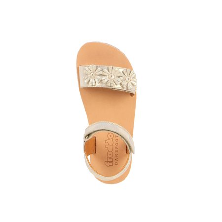 FRODDO SANDAL FLEXY FLOWER II Gold Shine | Barefoot sandály