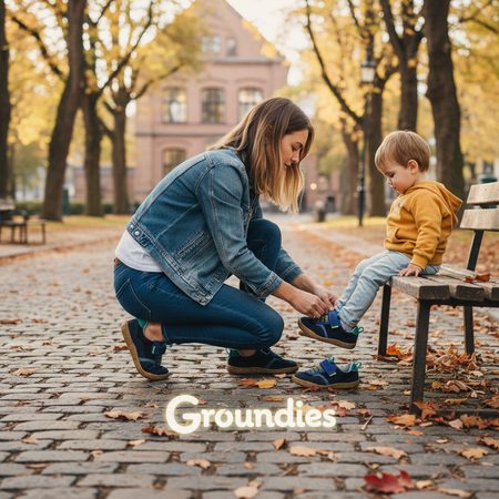 GROUNDIES® Lou Tamno Blue Dječje Barefoot Tenisice