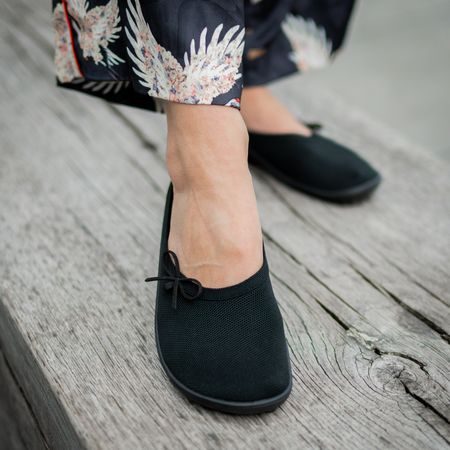 LEGUANO LADY LOOP Black | Dámské barefoot baleríny