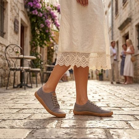 FRODDO SNEAKER BOTANIQ LACES Grey+ | Barefoot tenisice