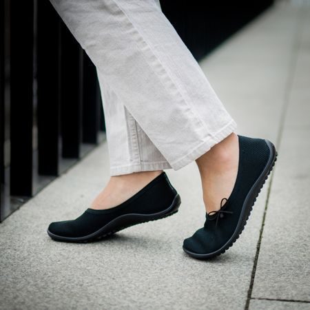 LEGUANO LADY LOOP Black | Dámské barefoot baleríny