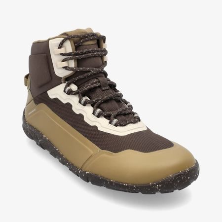 Barefoot Voděodolné Pohorky GROUNDIES® All Terrain High 2.0 Oříškově Hnědé
