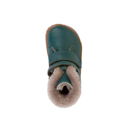 FRODDO KOTNÍKOVÉ ZIMNÍ FURRY BOOT Petroleum | Dětské zimní zateplené barefoot boty
