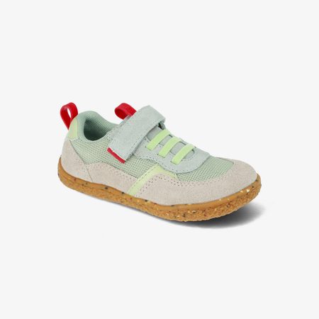 Dětské Barefoot Tenisky GROUNDIES® Lou 2.0 Šalvějovo Zeleno Červené
