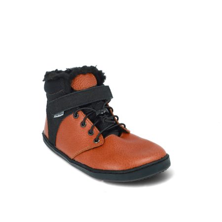PEGRES ZIMNÍ BF40 0.1 Hnědá | Zateplené barefoot boty