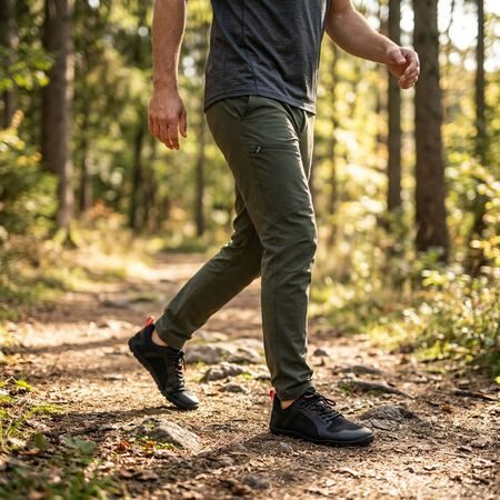 Barefoot Outdoorové Boty GROUNDIES® All Terrain Low Černé