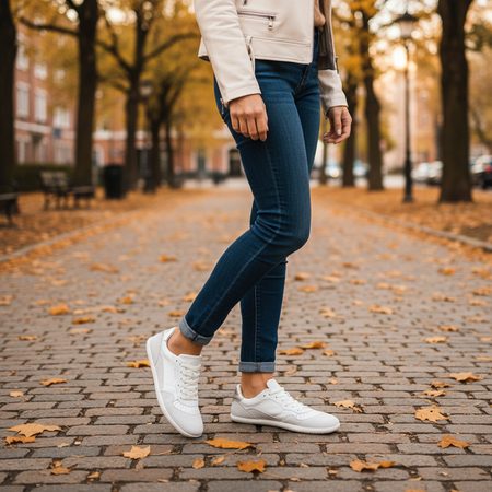 GROUNDIES® Nova GO1 White/Silver Ženske barefoot tenisice