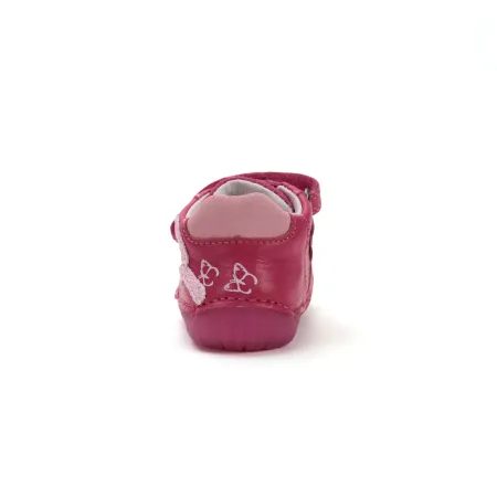 Dětské barefoot tenisky D.D.STEP S070-52838A Dark Pink motýlci růžové