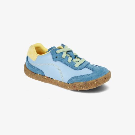 Dětské Barefoot Tenisky GROUNDIES® Panama Kids Modro Citronové