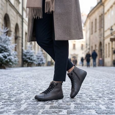 BAŤA ZIMNÍ KOTNÍKOVÉ | Kotníčkové zateplené barefoot boty