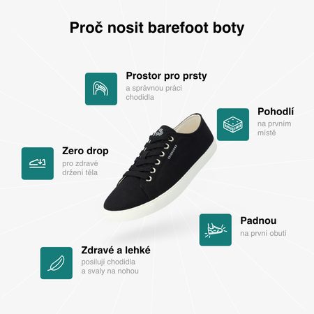 GROUNDIES® Lima Black Barefoot tenisice