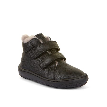 FRODDO ZIMNÍ FURRY Black | Dětské zimní zateplené barefoot boty