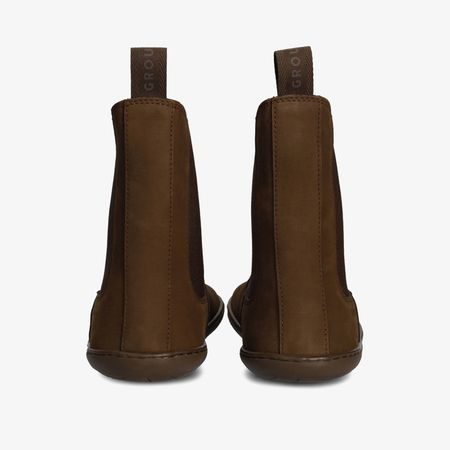 Dámské Barefoot+ Zateplené Chelsea GROUNDIES CAMDEN Čokoládové