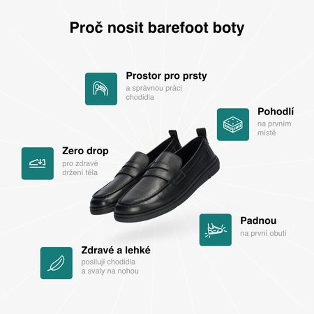 GROUNDIES® Brisbane Black Barefoot félcipő