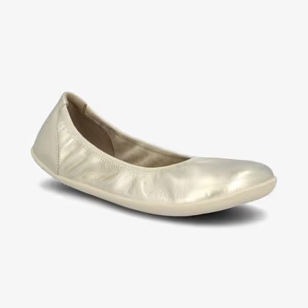 Dámské Barefoot Baleríny GROUNDIES® Lily 3.0 Metalické Champagne