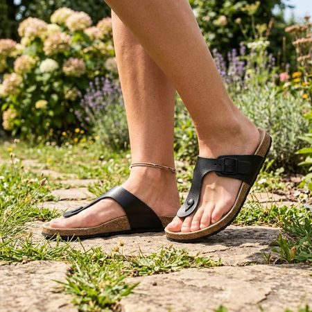Barefoot papuče NATURAL BAREFOOT INN crne