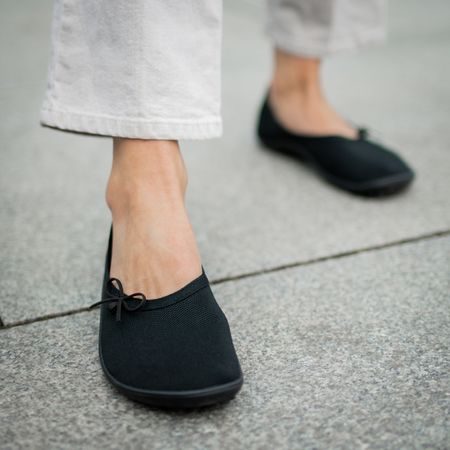 LEGUANO LADY LOOP Black | Dámské barefoot baleríny