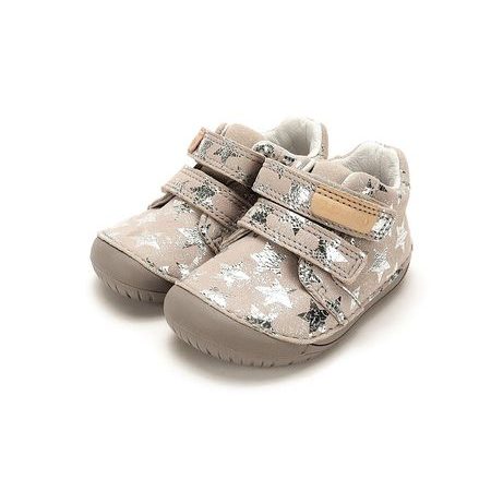 Dětské barefoot tenisky D.D.STEP S070-62583B Béžové hvězdy
