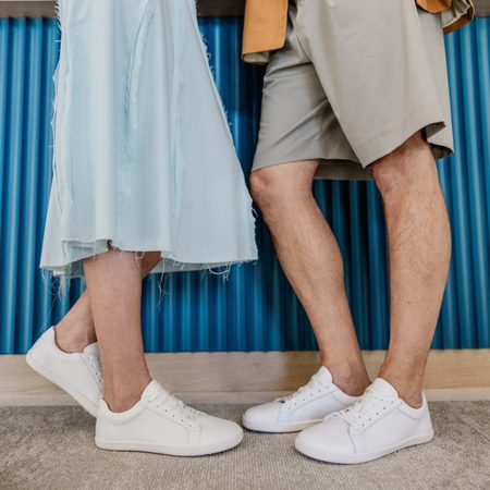 SHAPEN TENISKY FEELIN Uni White Leather | Barefoot tenisky