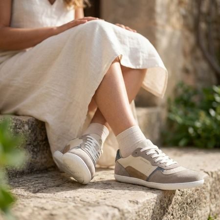 GROUNDIES® Nova GO1 Beige/Sage Green női Barefoot sportcipő