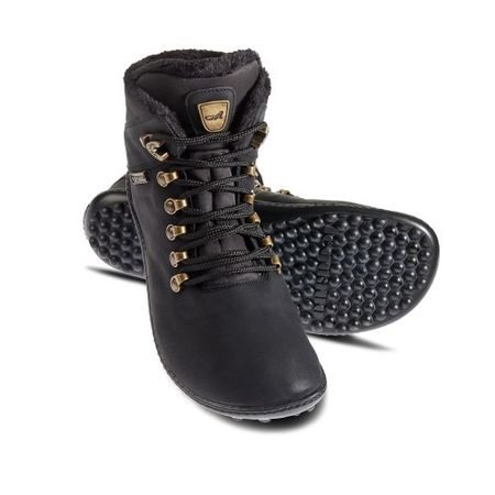 LEGUANO HUSKY Black | Kotníčkové zateplené barefoot boty