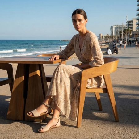LEGUANO JARA Sand | Dámské barefoot sandály