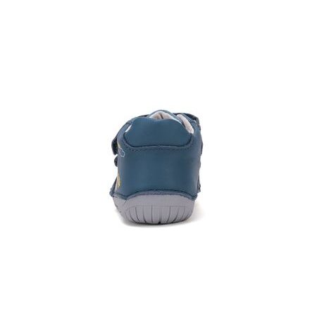 Dětské barefoot celoroční boty D.D.STEP S070-62964B modré traktor - pohled shora