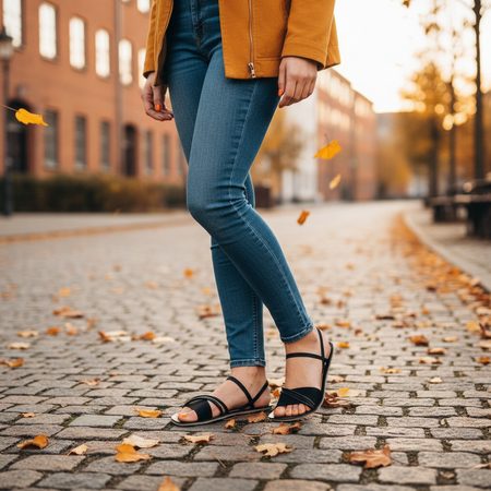 GROUNDIES® Corfu Black Ženske Barefoot Sandale