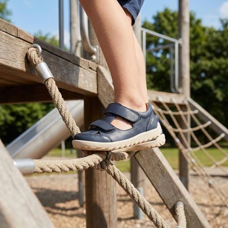 BOBUX ALPHA TROOP Navy | Dětské barefoot sandály