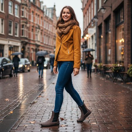 GROUNDIES® Camden+ Dark Brown Barefoot+ Подплатени Челси Ботуши