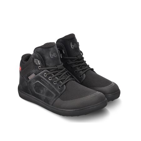 BE LENKA ZIMNÍ KOTNÍKOVÉ ArcticEdge - All Black | Zimní zateplené barefoot boty