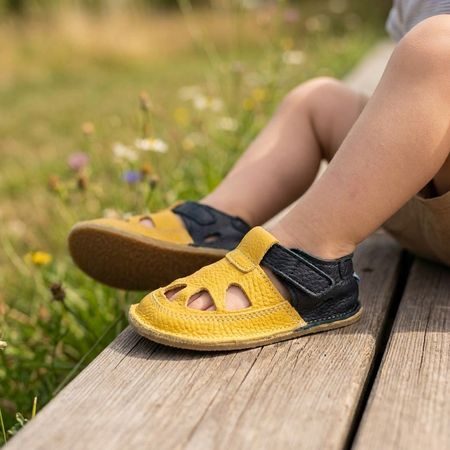 BABY BARE SANDÁLKY/BAČKORY SUMMER IO Ananas | Dětské barefoot sandály