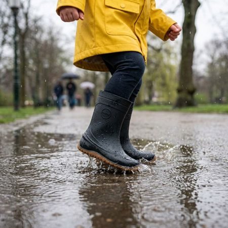 Dječje Barefoot Gumene Čizme RAYVE MONSOON black/caramel