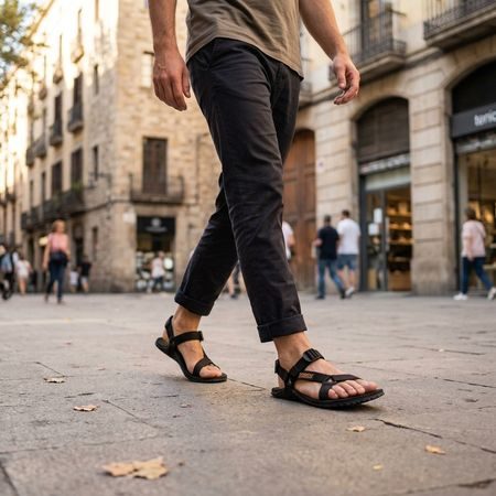 BOSKY PERFORMANCE Z-TECH Black Orange | Barefoot sandály
