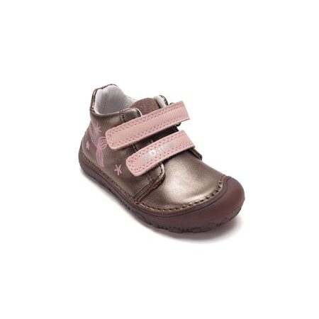 Dětské barefoot celoroční boty D.D.STEP S073-62321 svítící mořská panna - pár bot