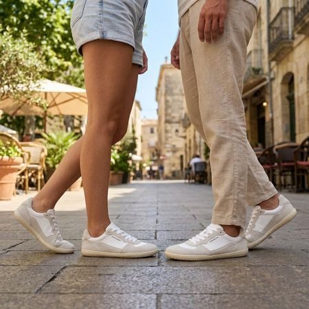Dámské Barefoot+ Tenisky GROUNDIES® Nova GO1+ Bílo Béžové