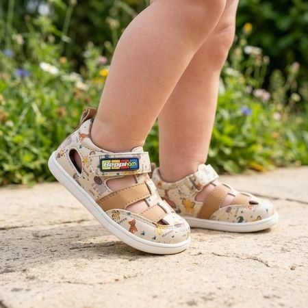 BEPPI SAPATO CASUAL BEBE Béžové | Dětské barefoot sandály