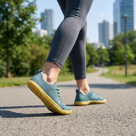 GROUNDIES® Active Knit Petrol Green Barefoot tenisice