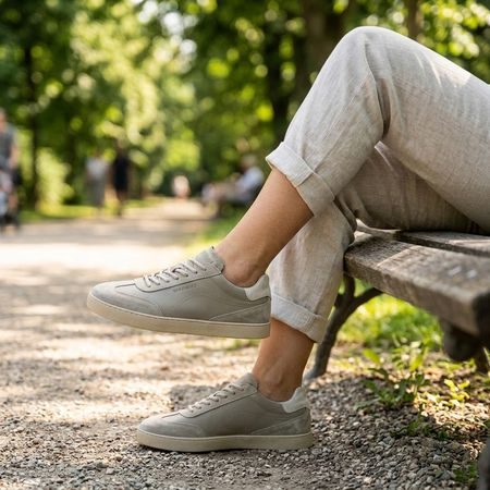Barefoot Tenisky GROUNDIES® Panama Soft Šedé