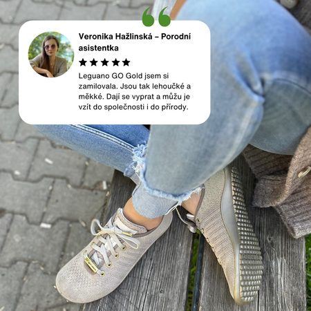 LEGUANO GO Gold | Barefoot tenisky