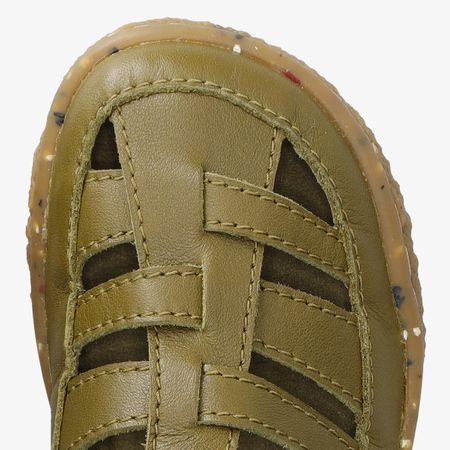 Dětské Barefoot Sandály GROUNDIES® Noto 2.0 Khaki Oranžové