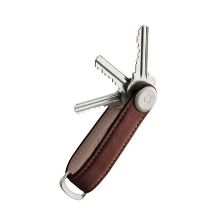 Klíčenka Orbitkey 2.0 Espresso & Brown Stitching