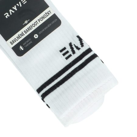 RAYVE BAREFOOT PAMUT ZOKNI Fehér ELŐNYÖS CSOMAG 5 DARAB