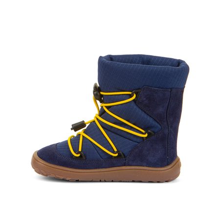 FRODDO ZIMNÍ TEX TRACK WOOL Blue | Dětské zimní zateplené barefoot boty