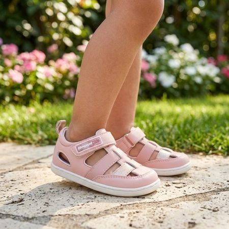 BEPPI SAPATO CASUAL BEBE Růžové | Dětské barefoot sandály