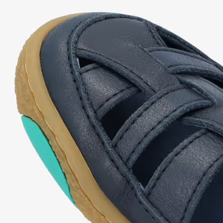 Dětské Barefoot Sandály GROUNDIES® Noto Modro Zelené