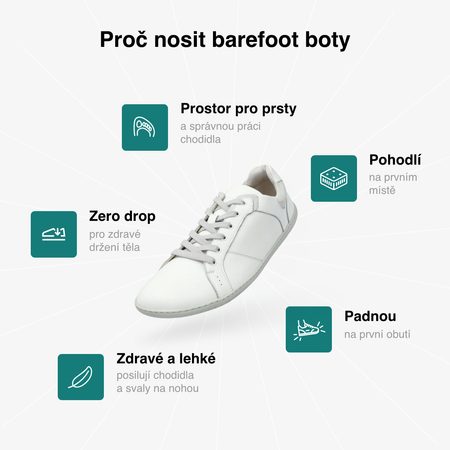 GROUNDIES® Blaze White Barefoot+ Barefoot Tenisice