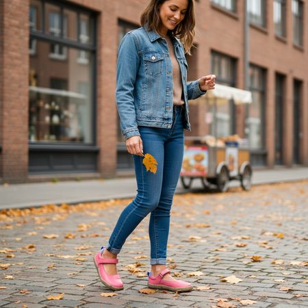 GROUNDIES® Stella Kids Neon Pink Dječje Barefoot Sandale